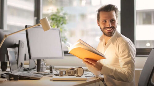 Person sitting at desk